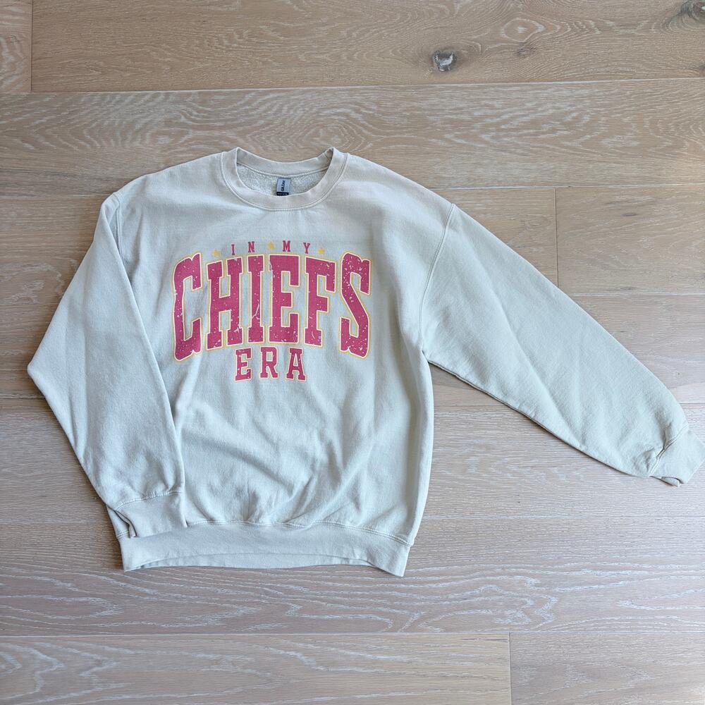 NFL Kansas City In My Chiefs Era Taylor Swift #80 Gildan Sweatshirt Large